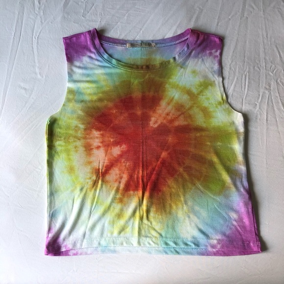 Hand Tie Dyed Muscle Tank - Picture 5 of 8